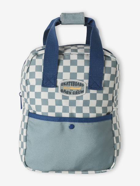 customisable baby backpack grey blue - vertbaudet enfant 