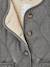 Girl's sherpa-lined quilted jacket anthracite+rose - vertbaudet enfant 