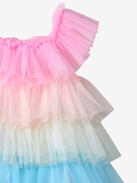 Fancy dress ruffle dress multicoloured - vertbaudet enfant 