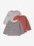 Lot de 3 tee-shirts bébé noix de pécan+terracotta - vertbaudet enfant 