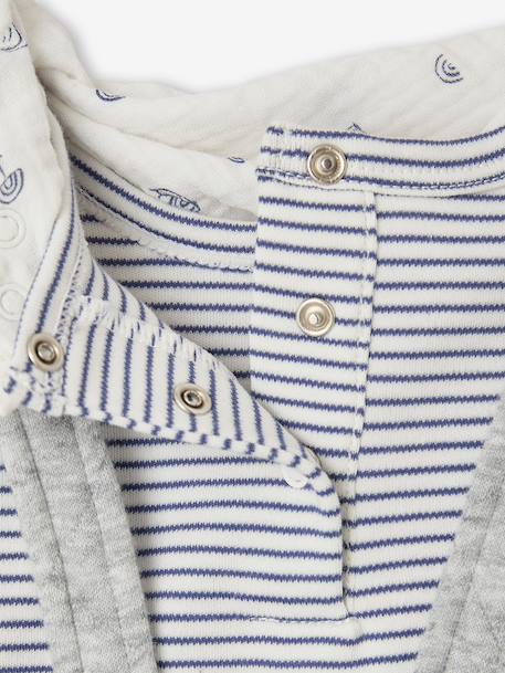 Customisable 3-piece baby set marl grey - vertbaudet enfant 