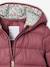 Lightweight hooded puffer jacket for girls grey green+lilac+navy blue+plum+rose - vertbaudet enfant 