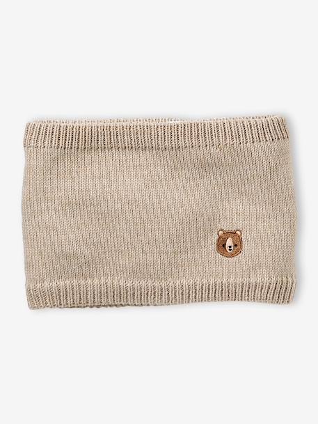 Baby hat, snood and mittens set beige - vertbaudet enfant 