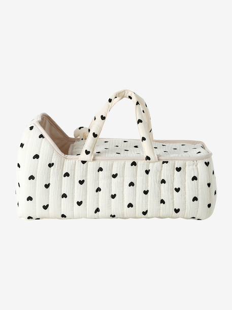 Carrycot for Dolls in Cotton Gauze black+rose+yellow - vertbaudet enfant 