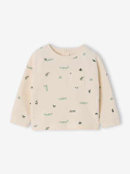 T-shirt manches longues bébé garçon bleu grisé+vanille - vertbaudet enfant 