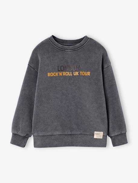 Sweat garçon col rond gris ardoise - vertbaudet enfant 