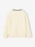 Long-sleeved polo jumper for girls ecru - vertbaudet enfant 