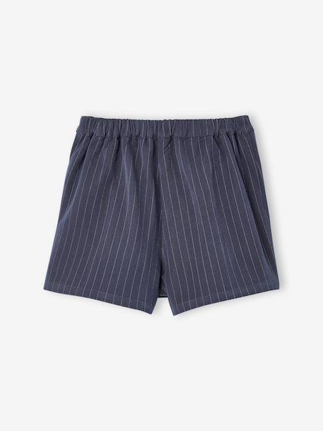 Pleated Skort for Girls, JONEN anthracite+navy blue - vertbaudet enfant 