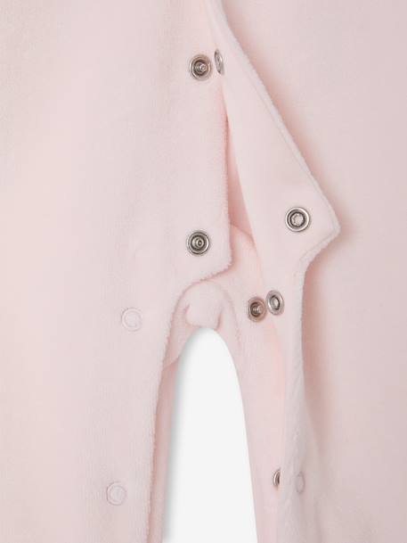 Pack of 2 baby sleepsuits with front opening cappuccino+pale pink+sage green - vertbaudet enfant 