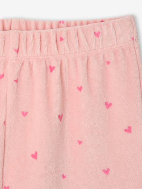 Velour pyjamas for girls ecru - vertbaudet enfant 