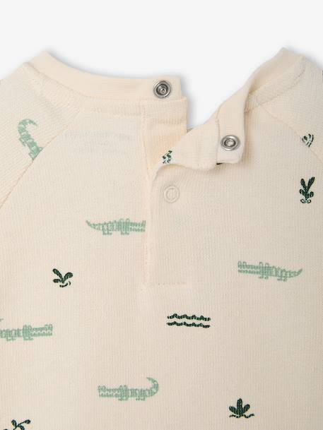 Long-sleeved T-shirt for baby grey blue+vanilla - vertbaudet enfant 