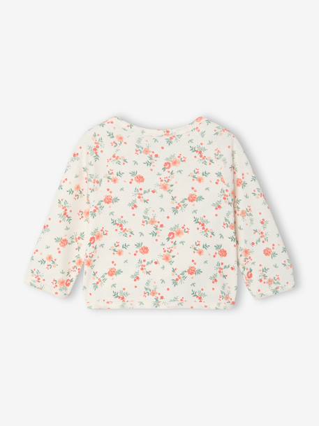 Newborn long-sleeved baby vest cappuccino+ecru+sage green - vertbaudet enfant 