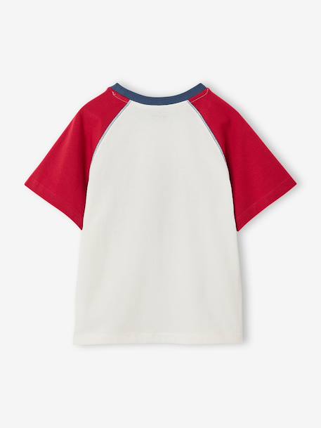 Raglan short-sleeved T-shirt for boys red - vertbaudet enfant 