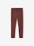 Pack of 2 Leggings Lined in Fleece Knit anthracite+plum - vertbaudet enfant 