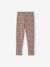 Leggings Lined in Polar Fleece for Girls BROWN LIGHT ALL OVER PRINTED+chocolate+dusky pink+printed grey - vertbaudet enfant 