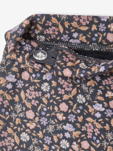 Leggings Lined in Polar Fleece for Girls BROWN LIGHT ALL OVER PRINTED+chocolate+dark grey+dusky pink+ink blue+printed grey - vertbaudet enfant 