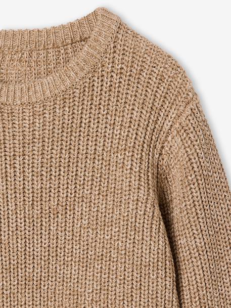 Round-neck jumper for boys marl beige - vertbaudet enfant 