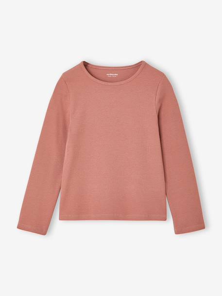 Pack of 3 long-sleeved T-shirts for girls ecru+ink blue+vanilla - vertbaudet enfant 