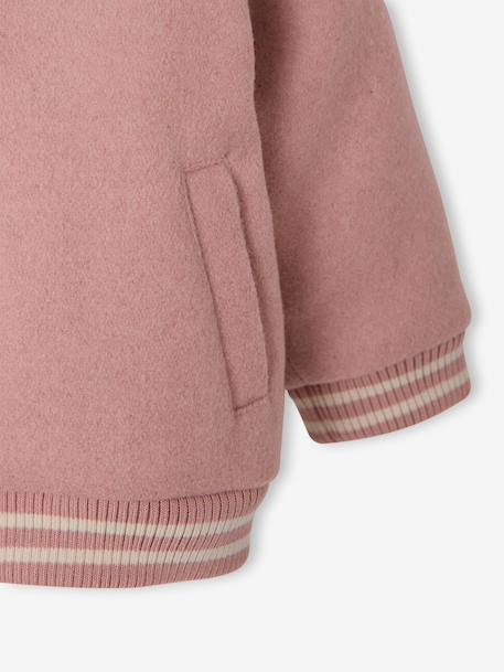 Teddy bébé fille à capuche rose poudré - vertbaudet enfant 