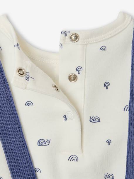Baby bodysuit and trousers set medium blue - vertbaudet enfant 