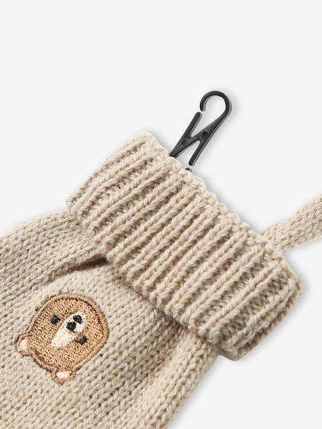 Ensemble bébé bonnet, snood et moufles beige - vertbaudet enfant 