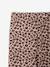 Leggings Lined in Polar Fleece for Girls BROWN LIGHT ALL OVER PRINTED+chocolate+dusky pink+printed grey - vertbaudet enfant 