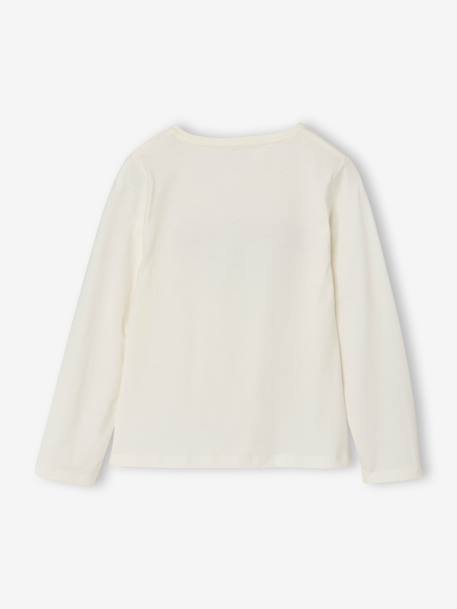 Long-sleeved T-shirt for girls ecru - vertbaudet enfant 