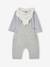 Customisable 3-piece baby set marl grey - vertbaudet enfant 