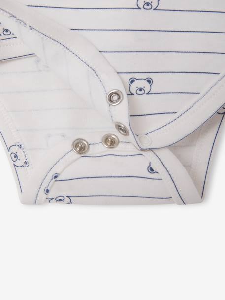 Lot de 3 bodies naissance garçon manches longues bleu - vertbaudet enfant 