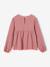 Long-sleeved blouse for girls blush+ecru - vertbaudet enfant 