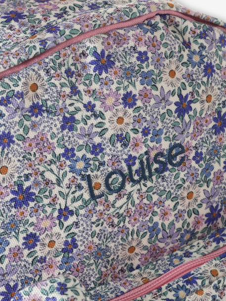 Floral Backpack, Playschool Special, Adorned with Bear Ears, for Girls sage green+soft lilac - vertbaudet enfant 