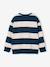 Striped sweatshirt with crew neck for boys hazel+navy blue+pistachio - vertbaudet enfant 