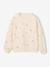 Long-sleeved sweatshirt for girls ecru+pale pink - vertbaudet enfant 