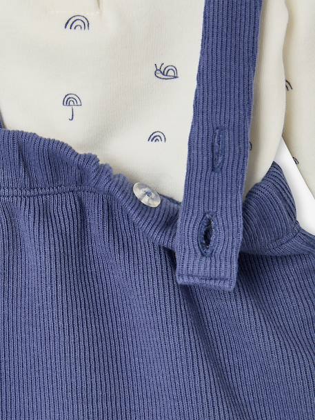 Baby bodysuit and trousers set medium blue - vertbaudet enfant 