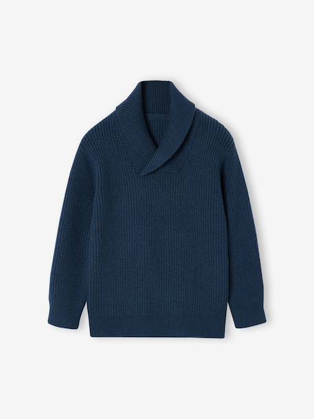Pull col montant croisé garçon bleu océan - vertbaudet enfant 