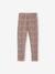 Leggings Lined in Polar Fleece for Girls BROWN LIGHT ALL OVER PRINTED+chocolate+dusky pink+printed grey - vertbaudet enfant 