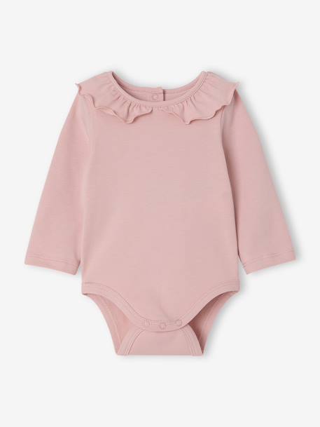 Lot de 2 bodies naissance manches longues à col rose pâle - vertbaudet enfant 