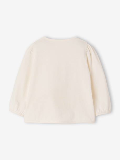 Long-sleeved T-shirt for baby girls ecru - vertbaudet enfant 