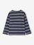 Tee-shirt manches longues effet rayé garçon marine+rayé blanc - vertbaudet enfant 