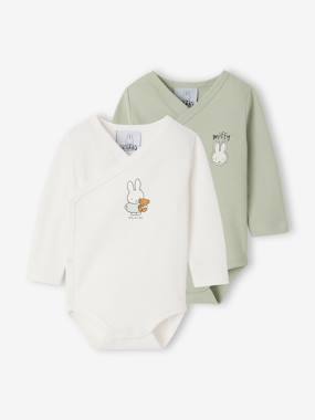 Lot de 2 bodies naissance Miffy manches longues - vertbaudet enfant -Lot de 2 bodies naissance Miffy manches longues