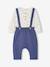 Baby bodysuit and trousers set medium blue - vertbaudet enfant 