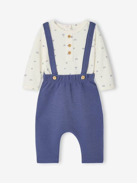Ensemble body et pantalon bébé bleu moyen - vertbaudet enfant 