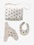 Premium Doll Changing Bag + Nappy + Bib black+ecru+red - vertbaudet enfant 