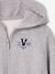 Zip-up hooded sweatshirt for girls marl grey - vertbaudet enfant 
