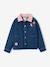 Denim jacket with corduroy collar for girls medium blue - vertbaudet enfant 