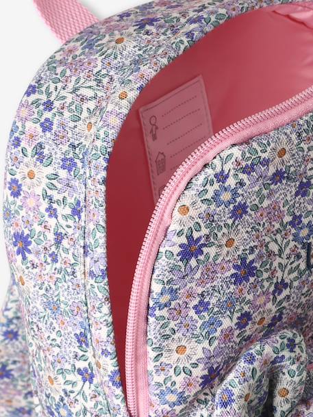 Floral Backpack, Playschool Special, Adorned with Bear Ears, for Girls sage green+soft lilac - vertbaudet enfant 
