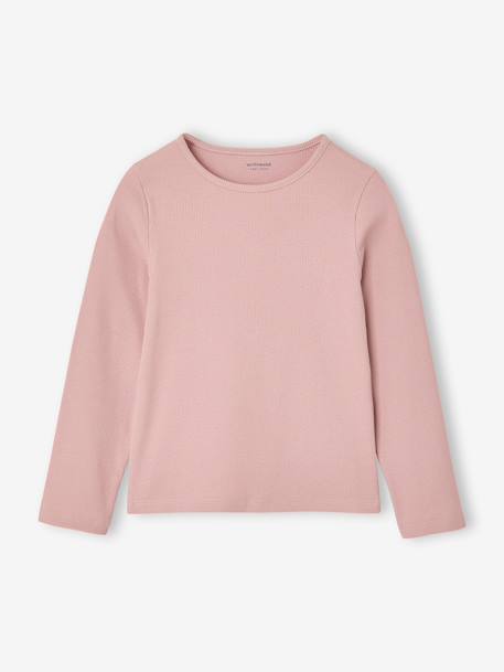 Lot de 3 T-shirts manches longues fille écru+encre+vanille - vertbaudet enfant 