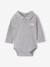 Pack of 2 newborn long-sleeved polo collar bodysuits marl grey - vertbaudet enfant 