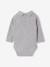 Pack of 2 newborn long-sleeved polo collar bodysuits marl grey - vertbaudet enfant 