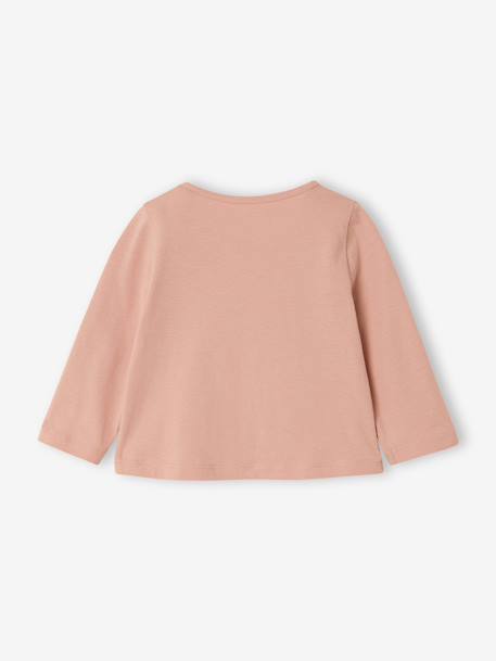 Lot de 3 T-shirts Basics bébé manches longues rose poudré+vieux rose - vertbaudet enfant 